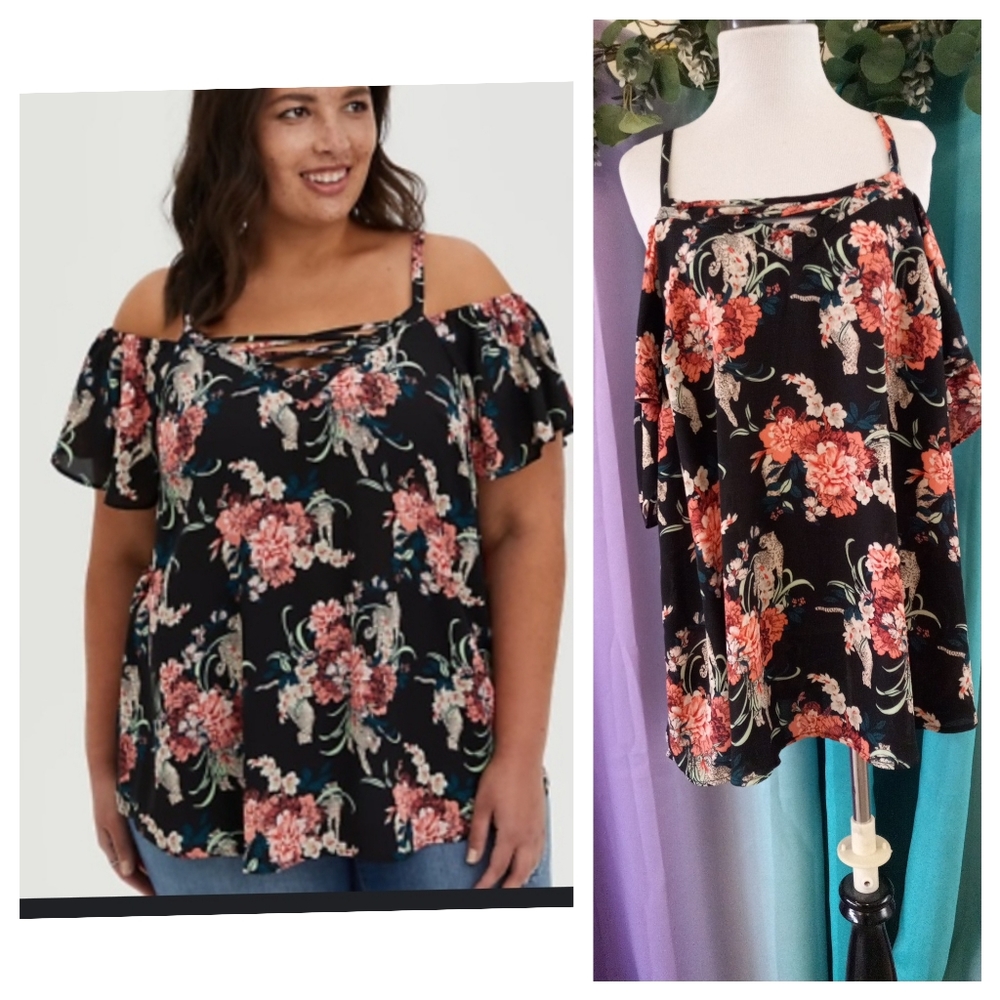 Torrid Adjustable Staps Blouse - image 5